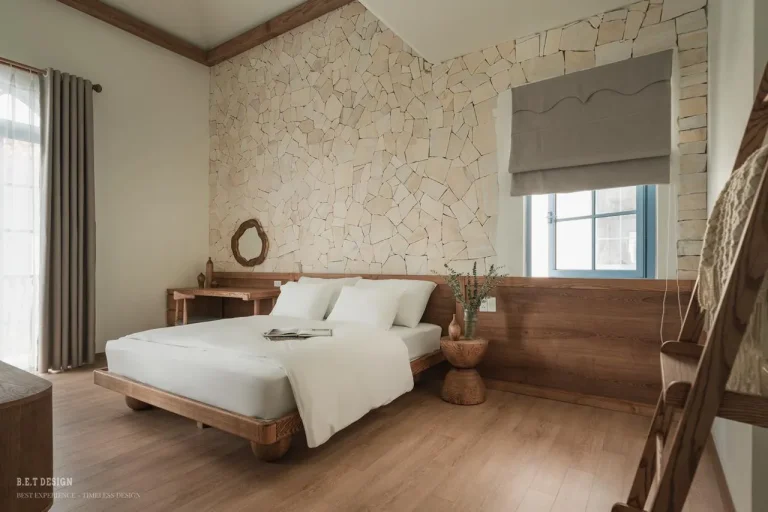 Phòng ngủ rèm cửa lớn villa M2-21 Sun Feria