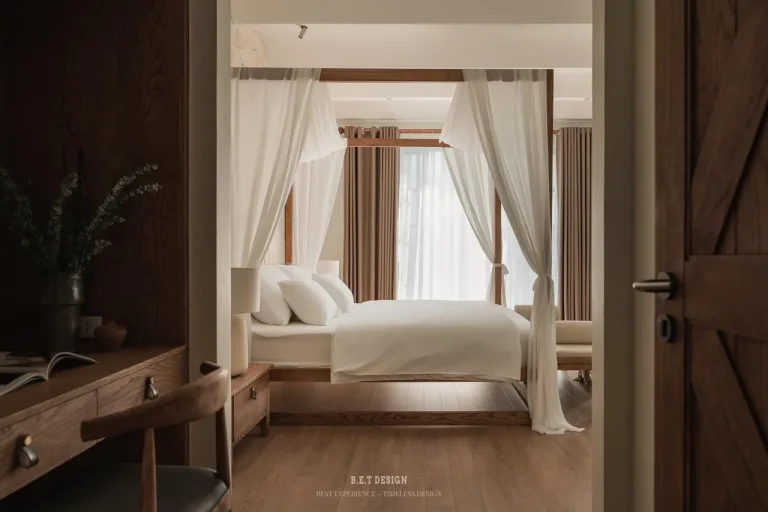 Góc nhìn giường canopy villa M2-21 Sun Feria