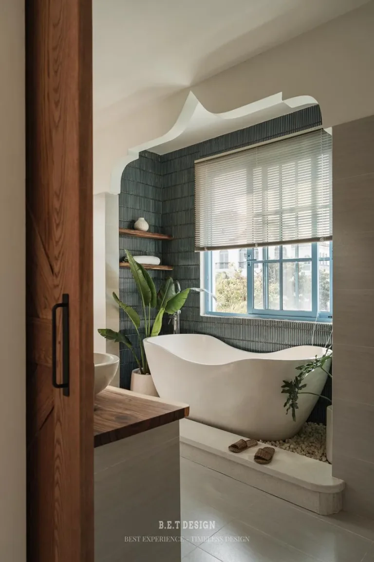 Bồn tắm dáng điêu khắc villa M2-21 Sun Feria